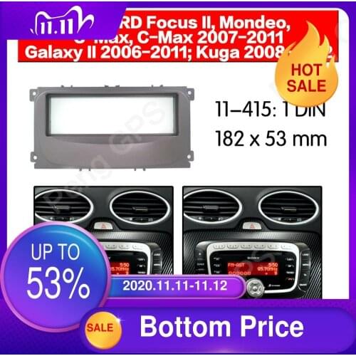 1 DIN Car Radio Fascia Install Trim Kit Fitting Frame Dashboard For Ford Focus II, Mondeo, S-Max/C-Max, Galaxy II frame Audio