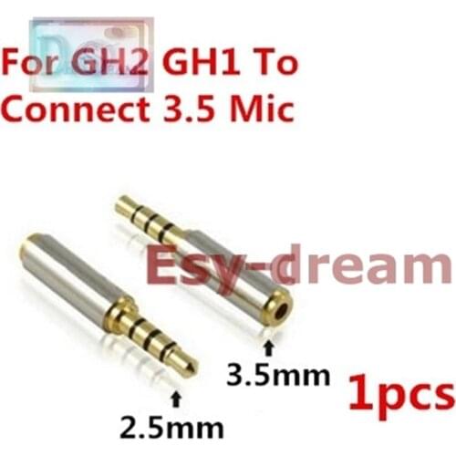 Pro Audio Adapter Head Connector 3.5-2.5 3.5mm-2.5mm 3.5 female to 2.5 male for Panasonic GH2 GH1 Fujifilm XE1 X-E1 Camera Mic