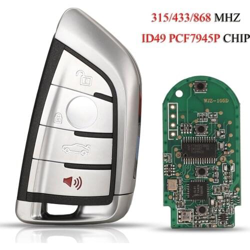 Kutery Keyless Go Remote Smart Car Key For BMW 3 5 7 F Series FEM CAS4 CAS4+ HUF5663 HU5661 HU5662 315/433/868Mhz ID49 PCF7945P