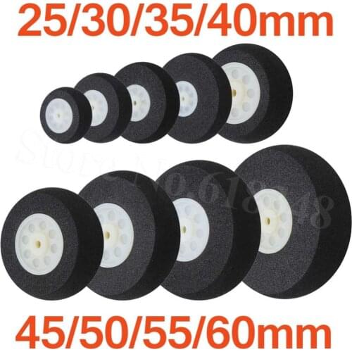 10PCS Light Foam Tail Wheels Sponge rc airplane parts 25mm30mm35mm40mm45mm50mm55mm60mm75MM