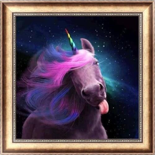 5D Diy Diamond Painting "unicorn" Cross Stitch Kits Animals Embroidery Picture Of Rhinestone Full Drill Mosaic Pattern YW