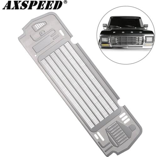 AXSPEED RC Car Air Intake Grille Front Water Tank Cooling Net Metal Radiator Grill Plate for 1/10 Traxxas TRX4 BRONCO Parts