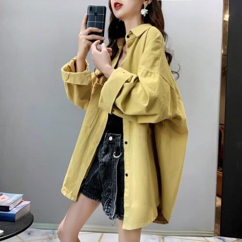 Blouse Women Shirt Autumn Women Loose Cargo Shirt Coat Women Blusas Mujer De Moda