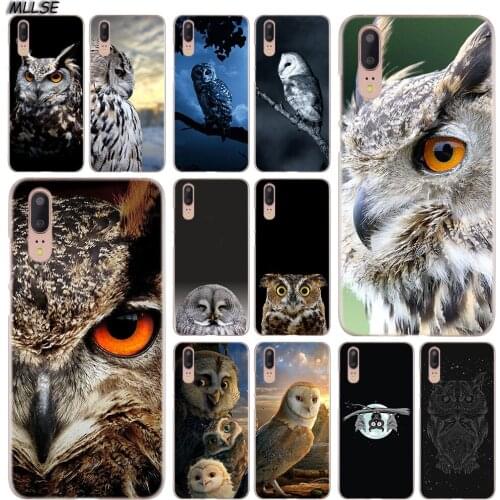 MLLSE Bird Eagle Animal Owl Night Fashion Clear Case Cover for Huawei P30 P20 P10 P9 P8 Lite 2017 P30 P20 Pro Mini P Smart Plus
