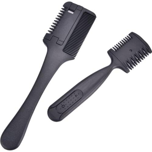 1PC Double Side Hair Razor Comb Layer Shaper Cutting Thinning Comb with Blade