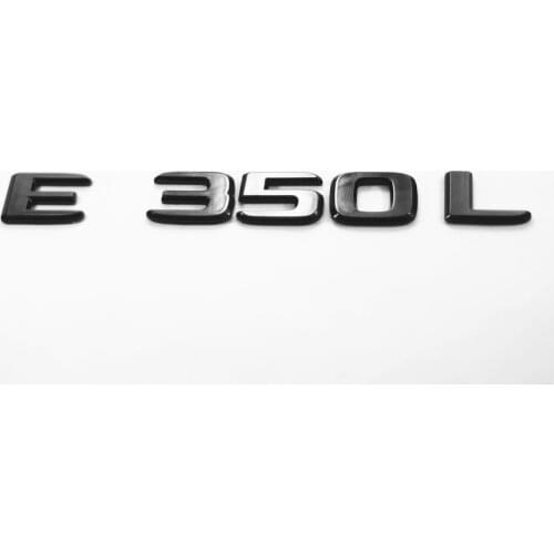 Emblem Badge Decal Trunk Rear ABS for Mercedes Benz E350L E450L E400L E220L E200L E3020L Black Car Sticker Exterior Decoration