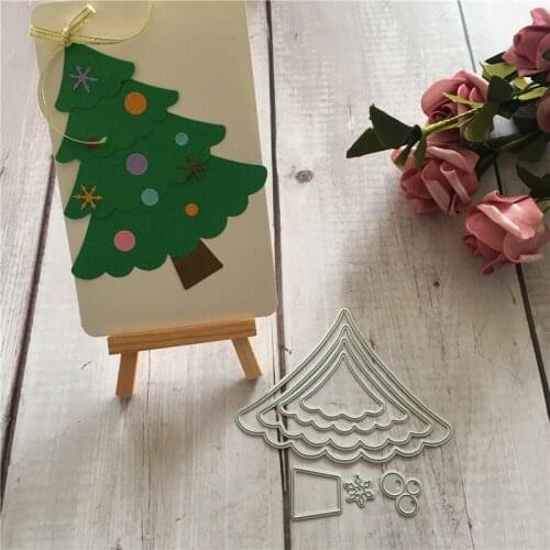 Hot Sale Christmas Tree DIY Paper Cards Metal steel Cutting Dies Stencils for DIY Photo Album Scrapbooking Decorative Embossing