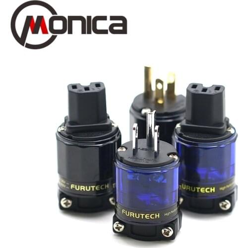 Hifi Furutech FI-11-N1M (G) US versão banhado a ouro Conector de Alimentação Série Plug Power amplificador CD player de Áudio