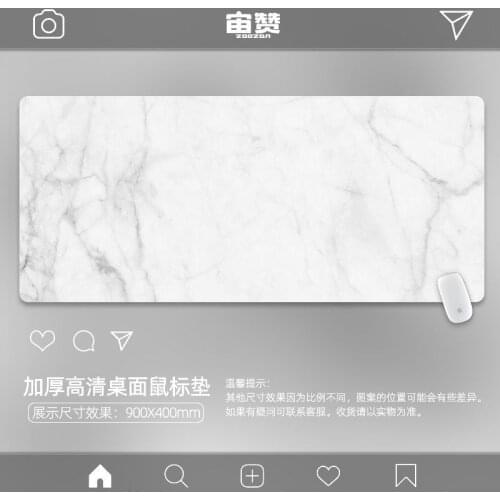 800x300 Marble Rubber Pad To Mouse Game Gaming Mouse Pad Large Locking Edge Keyboard Table Cover for Game Cute Mouse Pad