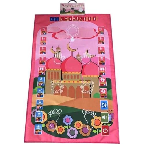 Interactive Islam Child Prayer Rug Muslim Carpet Children Prayer Mat Electronic Worship Salat Musallah Praying Mat for Kids Gift