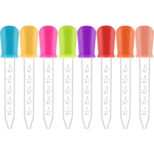 1Pcs 5 ml Droppers Plastic Silicone Baby Pipettes Devices Infant Droppers Feeders Pipette Dropper For School Lab Supplies