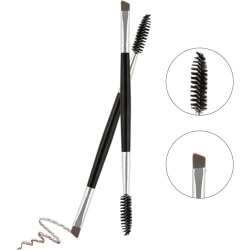 1PC Dual Head Makeup Brushes Eyebrow Eyelashes Comb Eyes Mascara Powder Brush Multi-function Cosmetic Tool drop shipping