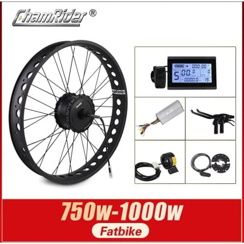 Fat Bike Electric Wheel 52V 1000W Snow Bike Kit 48V 750W Electric Bike Conversion kit 4.0 Wheel ebike kit MXUS XF15Fat Hub Motor