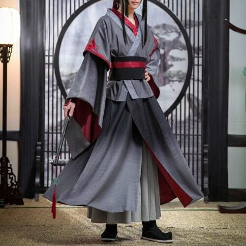 Chinese Film Anime Grandmaster of Demonic Cultivation Anime Mo Dao Zu Shi Wei Wu Xian Uniforms Cosplay Costume Free Shipping F