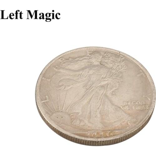 Magnetic Walking Liberty Half Dollar (Super Strong, 3.05cm, Brass) Magic Tricks Coin Appearing Magia Illusion Gimmick Props