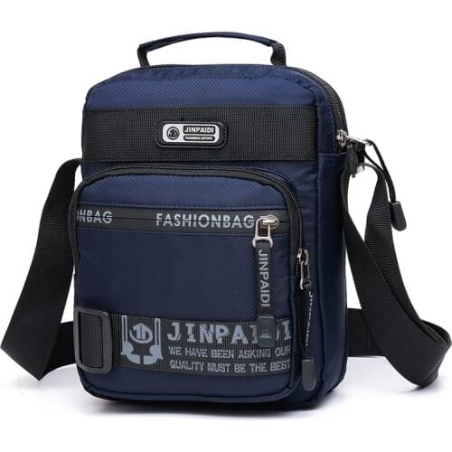 2021 Small Mens Bag Korean Shoulder Crossbody Messenger Bag Oxford Water-resistent Zipper Bag for Men Business Handbag