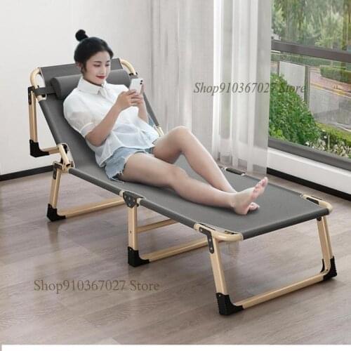 Multifunctional Home Nap Artifact Marching Bed Simple Portable Office Chair Folding Lunch Break Folding Bed Single Person