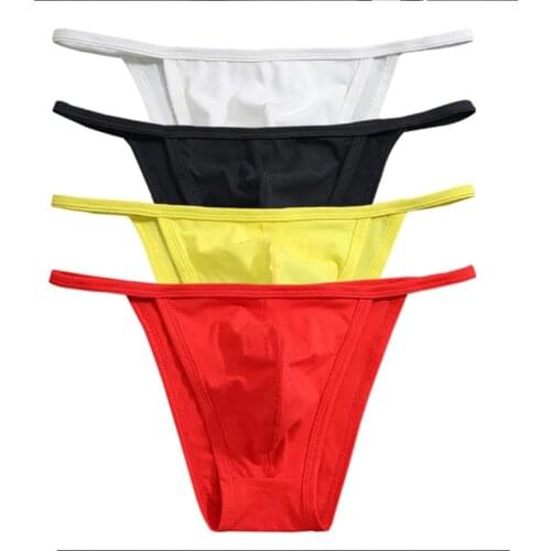 New Hot Low Rise Bikini Briefs Men Underwear Translucent Penis Pouch Underwear Gay Sleepwear Small Briefs Cotton Sexy Designed