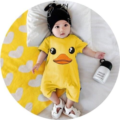 Pure Cotton Baby Costume Summer Newborn Romper Cute Girls Short Sleeve Onesie Infantil Leisure Home Wear Clothes Jumpsuit