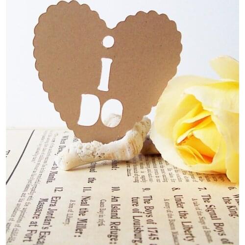 Heart I DO Wedding wish tree hang Gift favor Tags, Scrapbooking birthday party package bridal shower Decoration cards