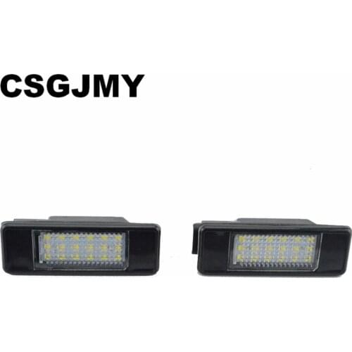 2Pcs Error Free 18 LED License Plate Light for Peugeot 207 308 Citroen Berlingo C2 C3 Pluriel Baujahr 2004-2009 C4 C5 C6 DS3 P12