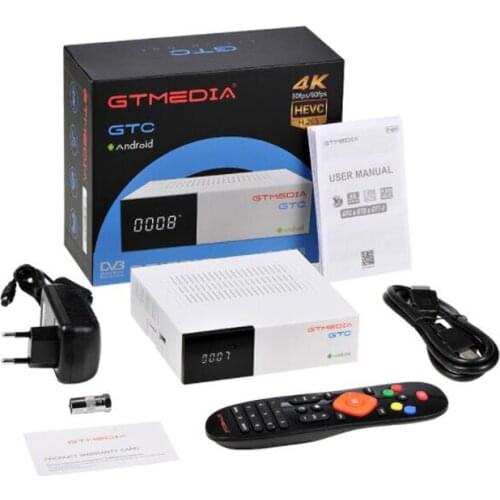 GTMEDIA GTC Android 6.0 HD 1080P 4K 3D H.265 Wifi TV BOX DVB-S2/T2/Cable/ISDBT Amlogic S905D 2GB 16GB support IP TV Android TV