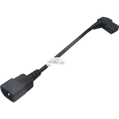 Angled AC power extension cable IEC C13 to C14 90 degree C13 to C14 power cord extension cable 10inch 25CM Ultra short 3X18AWG