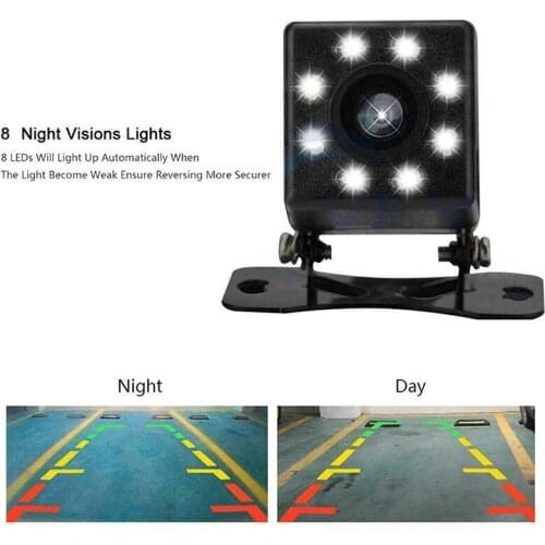Universal 8 LED IR Car Rear View Reverse Parking Backup Camera Night Visions