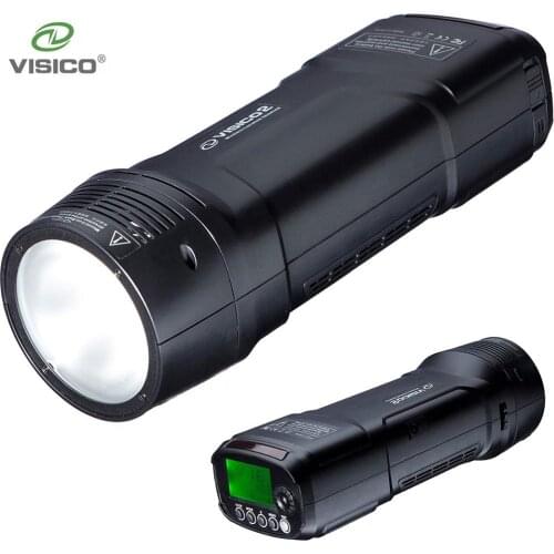 Visico 2 Portable Flash Strobe 2.4G TTL HSS 1/8000s Portable Pocket Battery Powered Flash Monolight 200Ws Lithium Battery Round