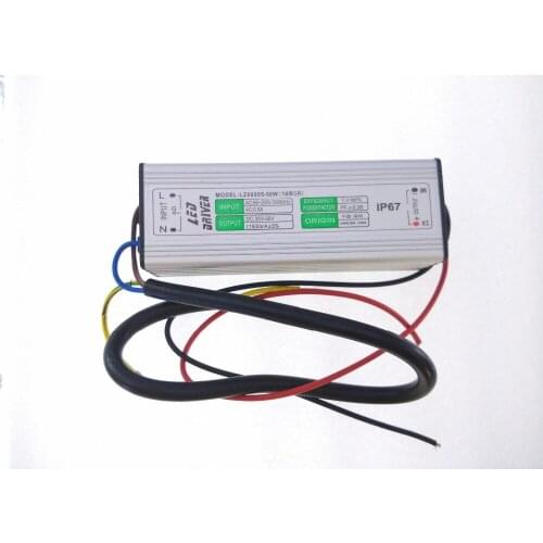 Waterproof 50W LED driver Constant Current drivers AC85V-265V to DC30-36V 1500mA For 50W chip 10 Series 5 parallel