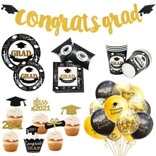 Graduation Photo Booth Props Graduation Party Decorations Congrats Grad Banner Graduation Balloons Backdrop Class Of 2021