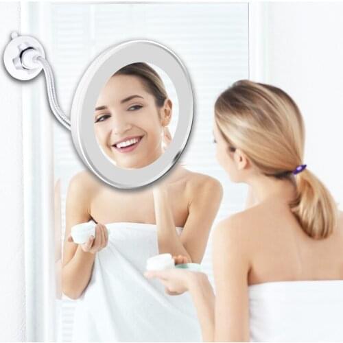 LED Mirror Flexible Makeup Mirror with Led Light Vanity Mirrors 10X Magnifying Mirrors Light Cosmetic Miroir