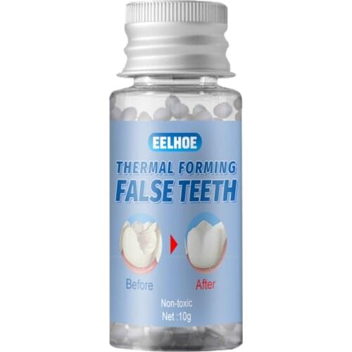 1Bottle Thermal Beads Moldable Denture Temporary Tooth Repair Kit