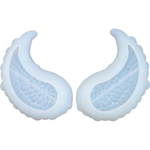 Feather wings Shape Plate Storage Box Silicone Mold For Resin DIY Clay UV Epoxy Resin Molds Pendant Jewelry Tools Mould