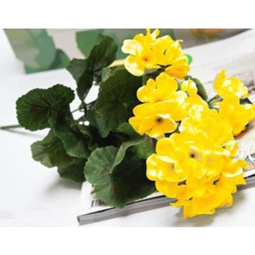 1 Bunches Of Artificial Flowers Artificial Geranium Red Pink Flowers Plant Artificial Plants Artificial Flower