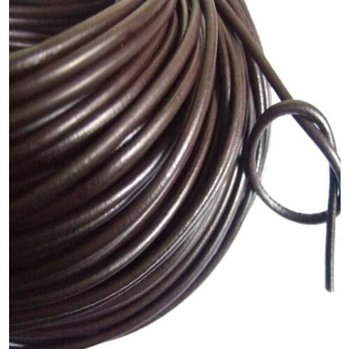 100M/lot brown 1mm 2mm 1.5mm real wax Round COW Genuine Leather Cord Bracelet Necklace Cord DIY Rope String Findings Thread y424