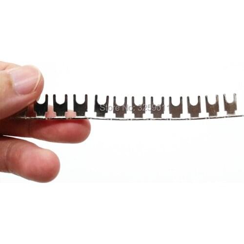 100PC TB1512 NHT-10-53-12 Three-dimensional Stereos Bare ben Wire Connector Fork Type Barrier Spades Terminal Strip Jumper Block