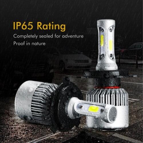 12/24V 72W 8000lm 6500K H3 H4 Car LED Headlight Bulbs Fog Lamp H4 Hi-Lo Beam COB Led Light Auto Headlamp Fog Light Universal
