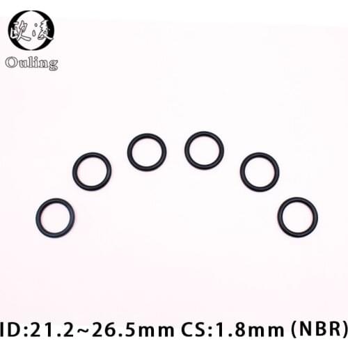 20PCS/lot Rubber Ring NBR Sealing O-Ring 1.8mm Thickness ID21.2/22.4/23.6/25/25.8/26.5mm Nitrile O Ring Seal Gasket Rings Washer