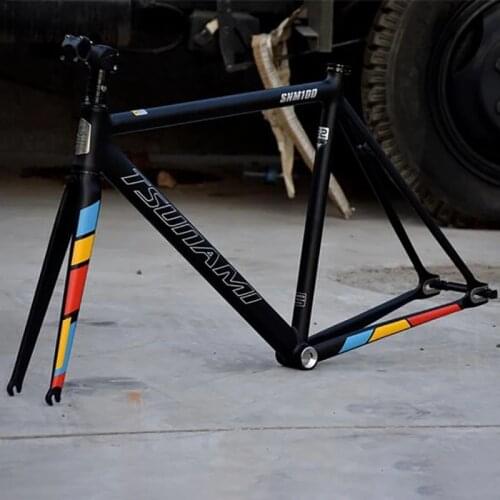 700C 6061 Aluminum Alloy T6 Fixed Gear Frame Fixie Track Bike Frameset 52cm High Quality Cycling Parts With Fork Headset Setm