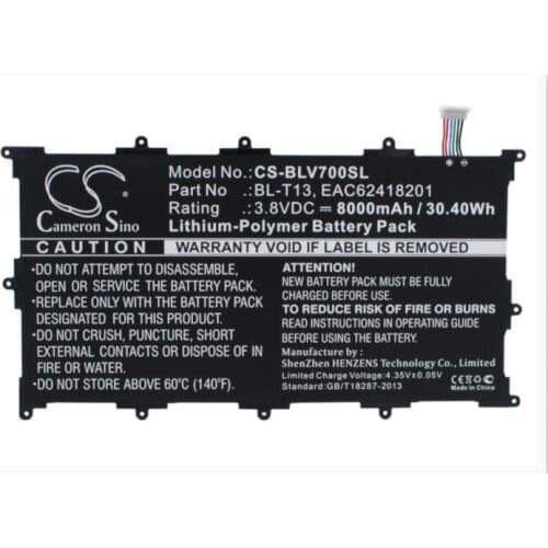 Cameron Sino 8000mAh battery for LG G Pad 10.1" G Pad Tablet 10.1" V700 VK700 BL-T13 EAC62418201 Tablet Battery