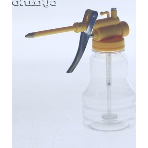 Embroidery Machine accessories----250ML High Pressure Transparent Spray Oiler Oil Can Copper Tip Hose Oil Pump