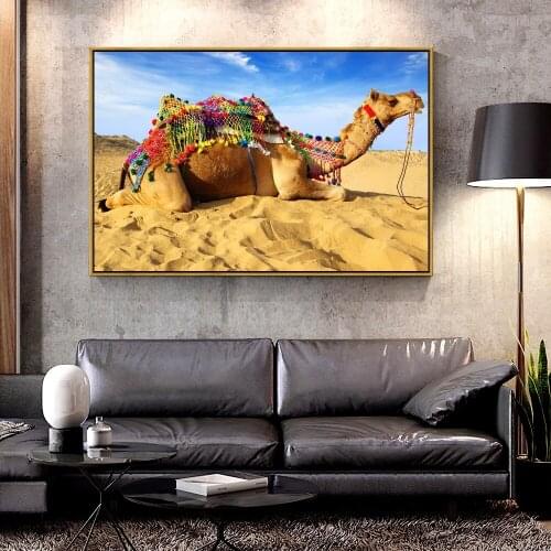 Artcozy Oil Canvas Painting Camel_Sand_Animals For Home Decoration Wall Art