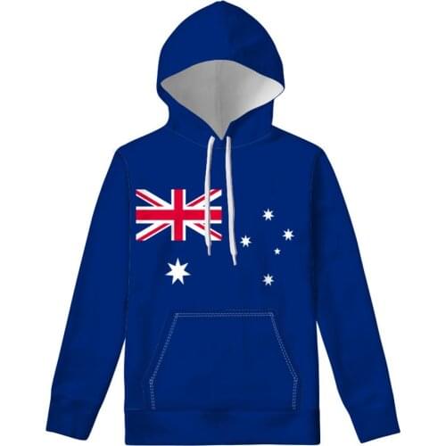 AUSTRALIA pullover custom made name number fashion black white navy blue logo aus country sweatshirt nation au clothes flag top