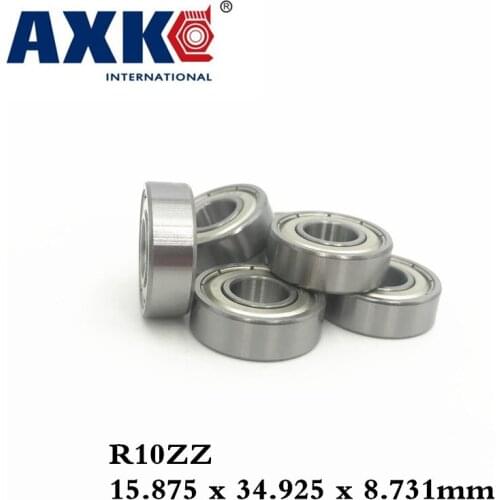 Axk 10pcs R10zz Deep Groove Ball Bearing 15.875*34.925*8.731mm Inch Miniature Bearing 5/8"x 1 3/8" X 11/32 Abec3