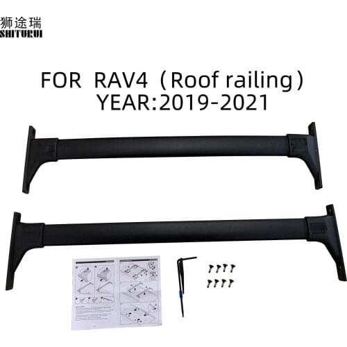 SHITURUI 2Pcs Roof bars For TOYOTA rav4 TRD Off Road 2019-2021 Aluminum Alloy Side Bars Cross Rails Roof Rack Luggage