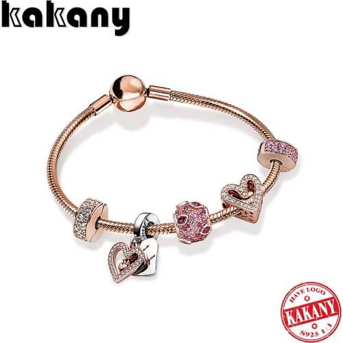 KAKANY 2020 New S925 Sterling Silver ZT0520 Starlight Bracelet Set Shiny Elegant Original Woman Jewelry Mothers Day Gift