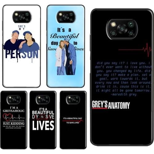 Greys anatomy For POCO F3 F1 F2 M3 X3 Pro Phone Case For Xiaomi Mi 10T Pro Mi Note 10 Lite Mi 11 Ultra