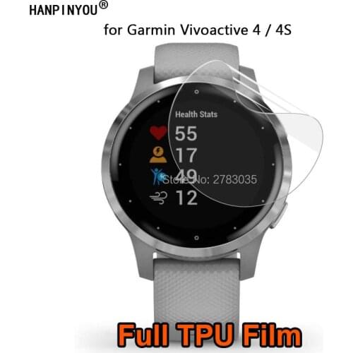 For Garmin Vivoactive 4 / Vivoactive 4S Sports Smart Watch Clear Soft TPU Full Cover Film Screen Protector (Not Tempered Glass)