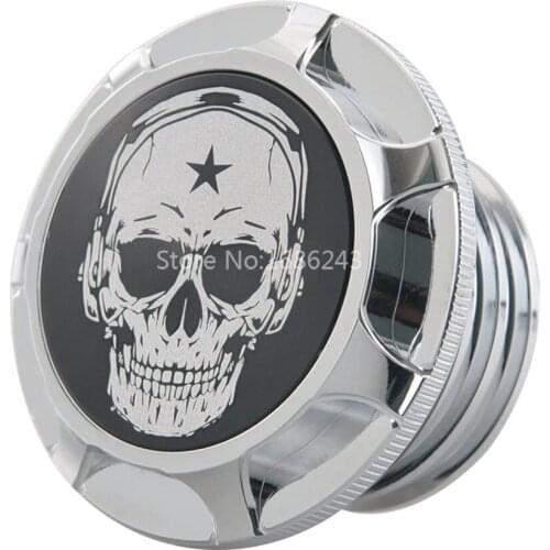 Motorcycle Fuel Gas Tank Cap Chome Oil Cap Cover Trim For Harley Sportster XL Dyna Softail Trike Touring Road King 1996-2014